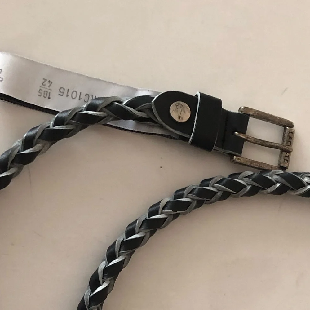 Lacoste leather belt. 42”. 105 cm